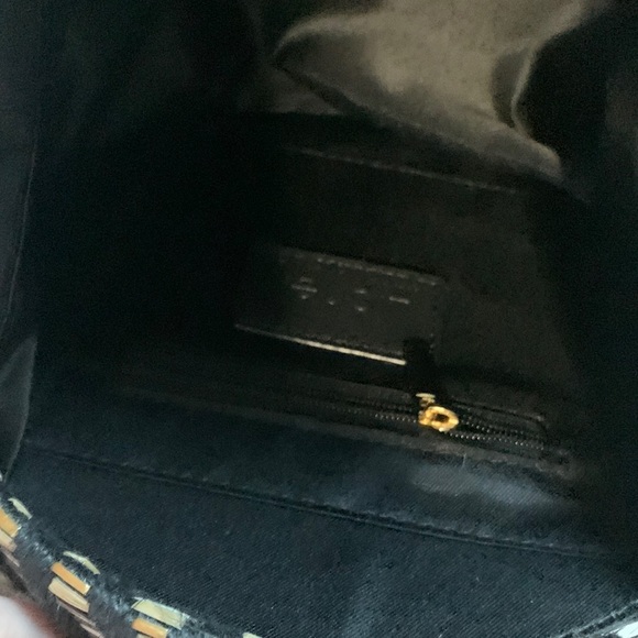 Lionel Javana Rattatan Chevron Circle Crossbody Bag - Picture 7 of 7